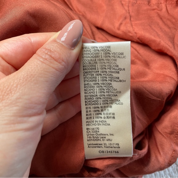 FREE PEOPLE NWT Rose/tyrie Wide Long Sleeve Ruffle V-neck Romper  Small - Picture 11 of 13